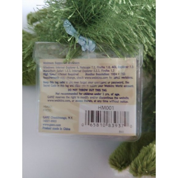 Webkinz FROG BY GANZ NWT - Picture 4 of 5